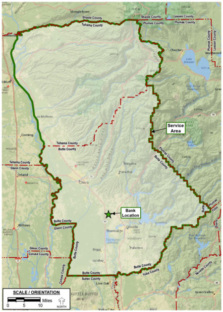 Dove Ridge Conservation Bank Service Area